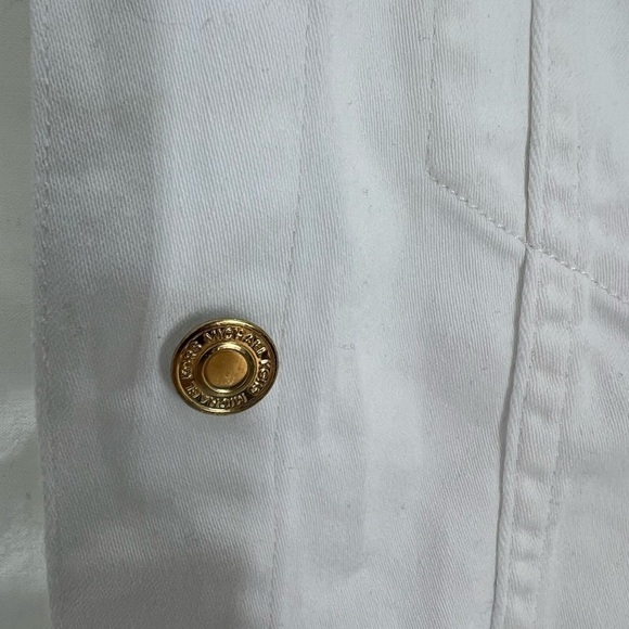 MICHAEL MICHAEL KORS WHITE DENIM SHORT TRUCKER JACKET MEDIUM - Picture 10 of 12